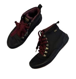Keds Women's 7 Scout II Water Resistant Black Canvas Ankle Boots High Top
